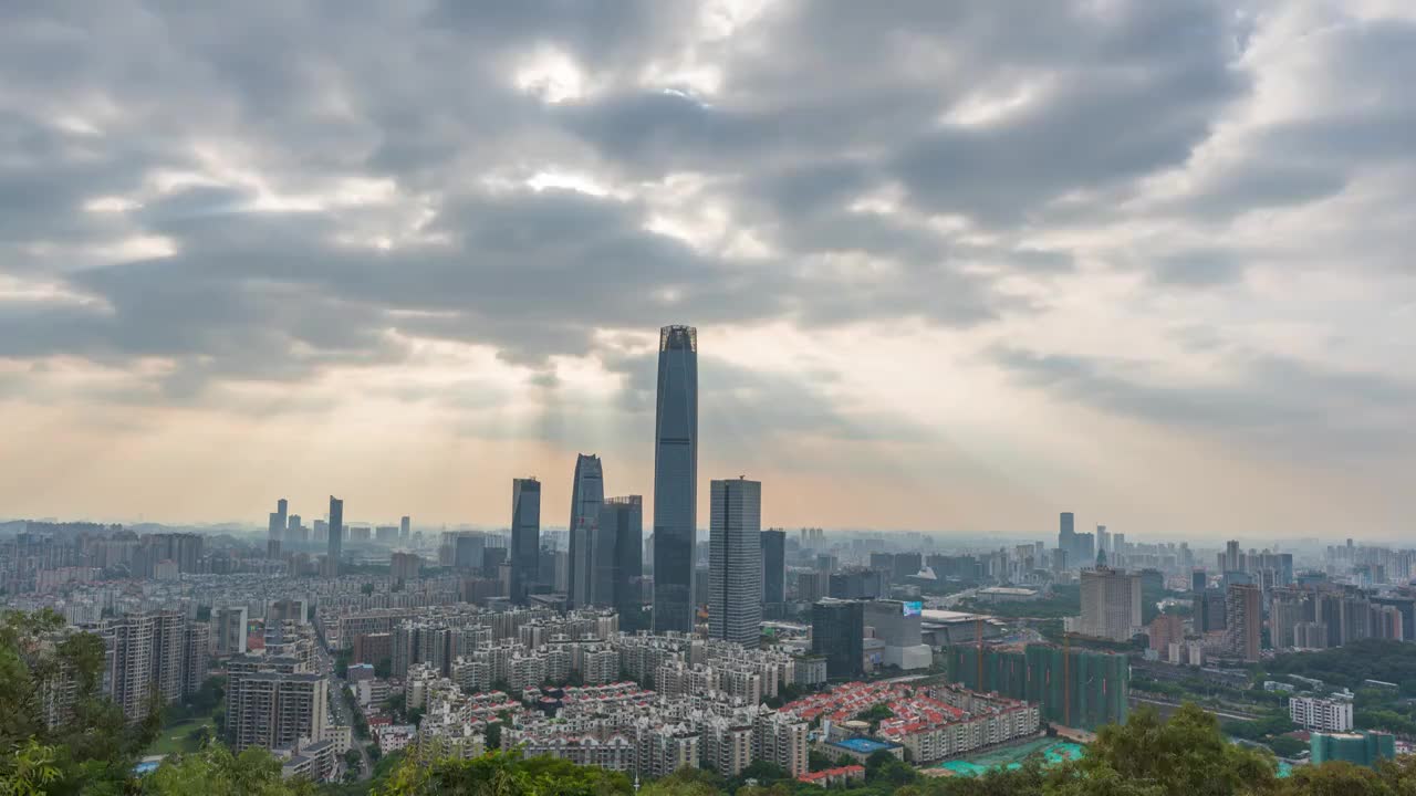 广东东莞城市风光延时视频素材