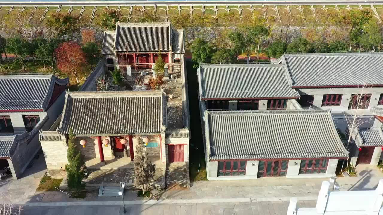 焦作市山阳区恩村老街古建筑视频素材