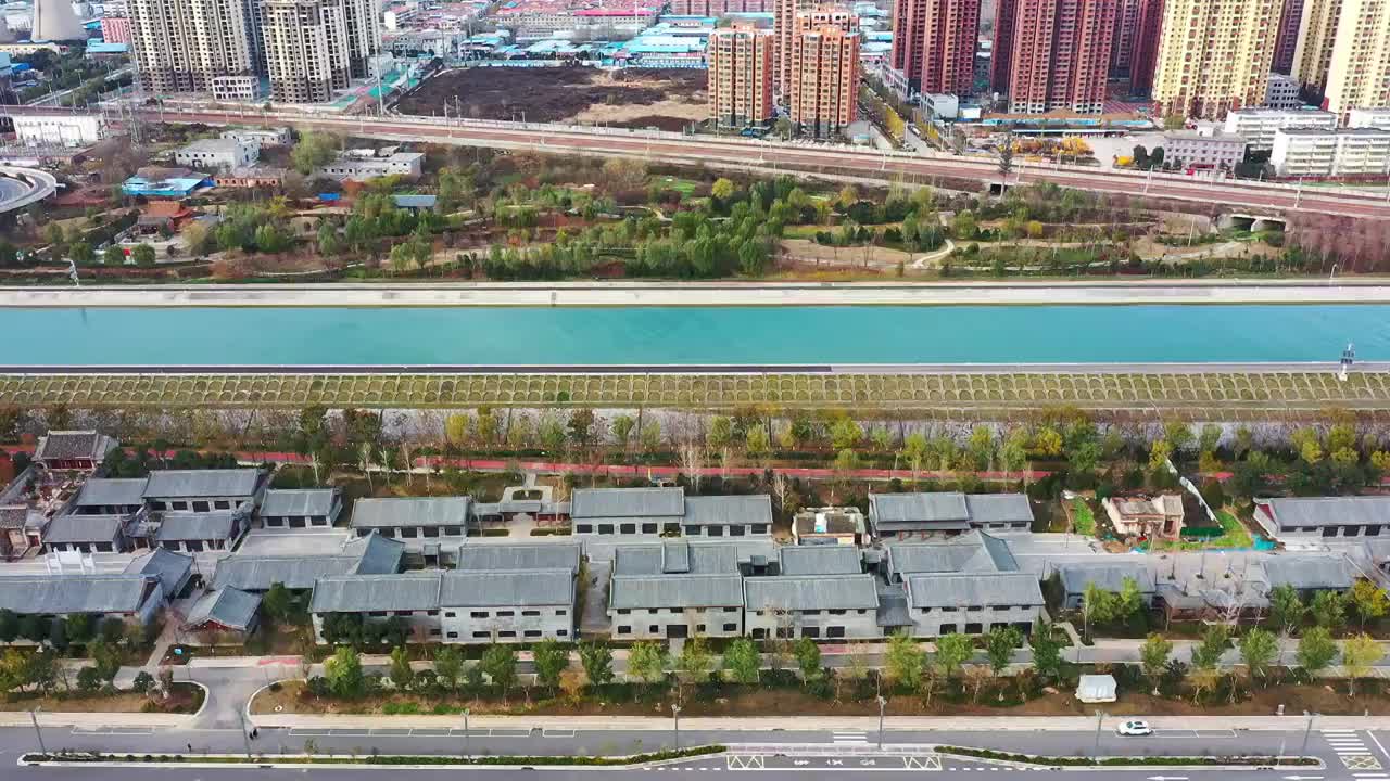 焦作市山阳区恩村老街古建筑视频素材