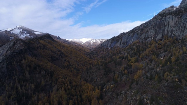 飞向可可托海雪山视频素材