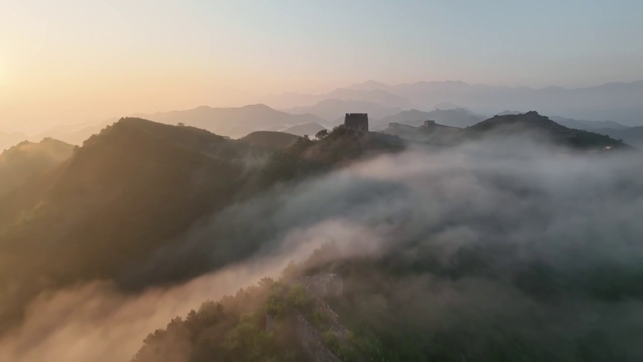 长城.蟠龙山段.二十四眼楼视频素材