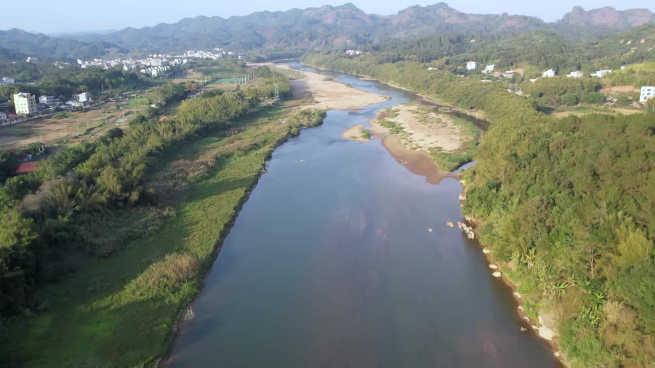 4K航拍桂平石表山淡水沙滩风光H（合集）视频素材