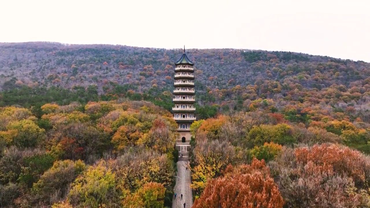 灵谷塔，江苏南京视频素材