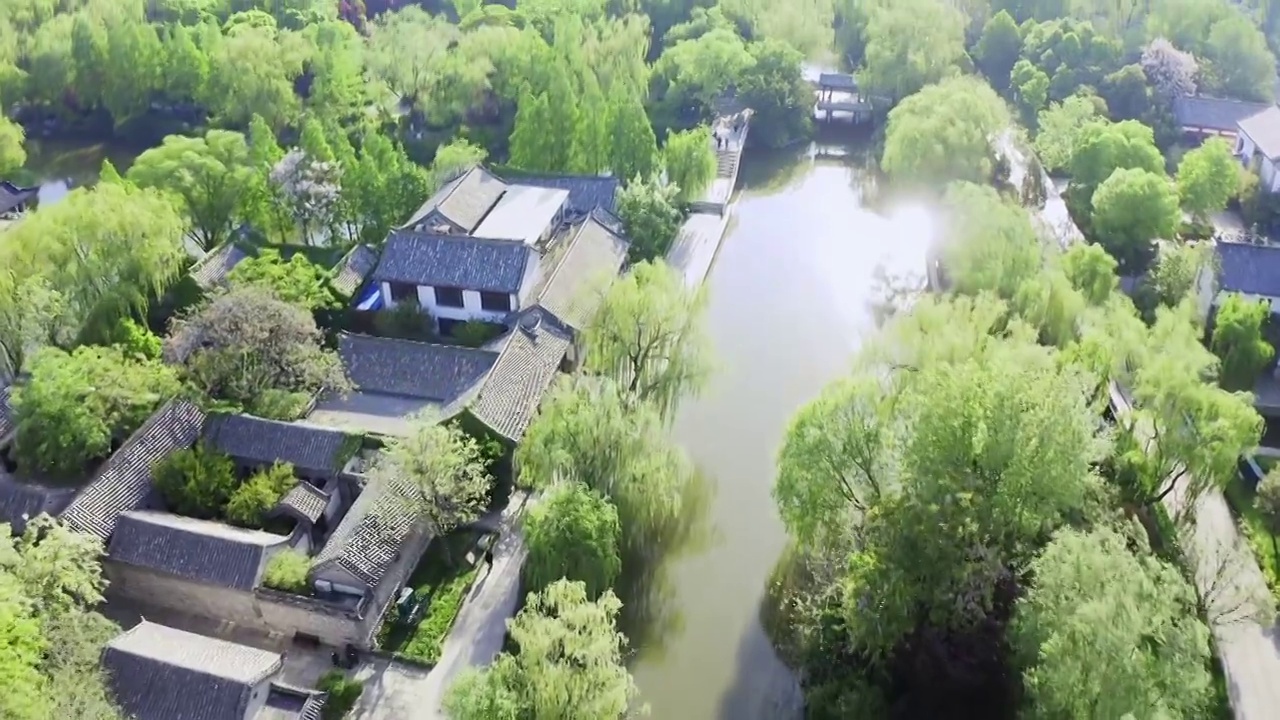 航拍山东省济南市大明湖视频素材