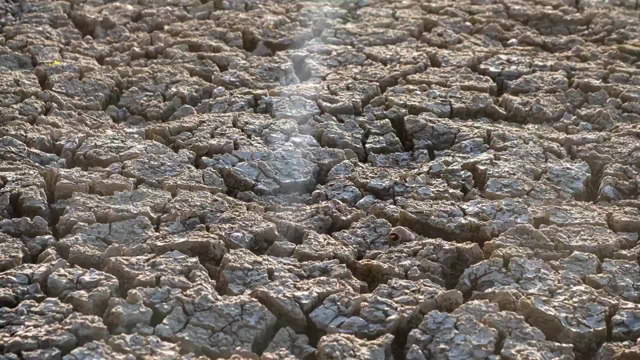 干旱的大地裂缝（合集）视频素材