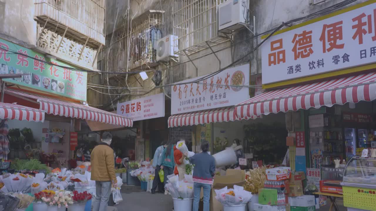 七星路花市视频素材