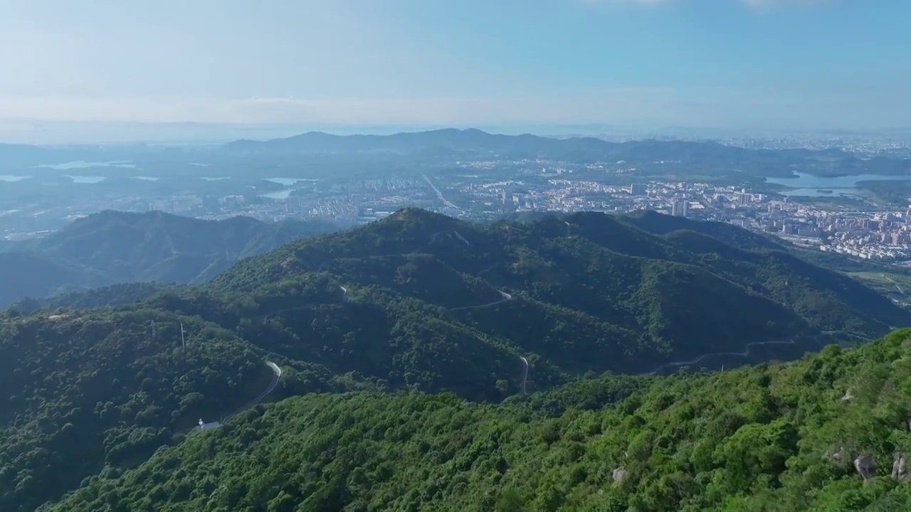 深圳阳台山森林公园城市景观视频素材