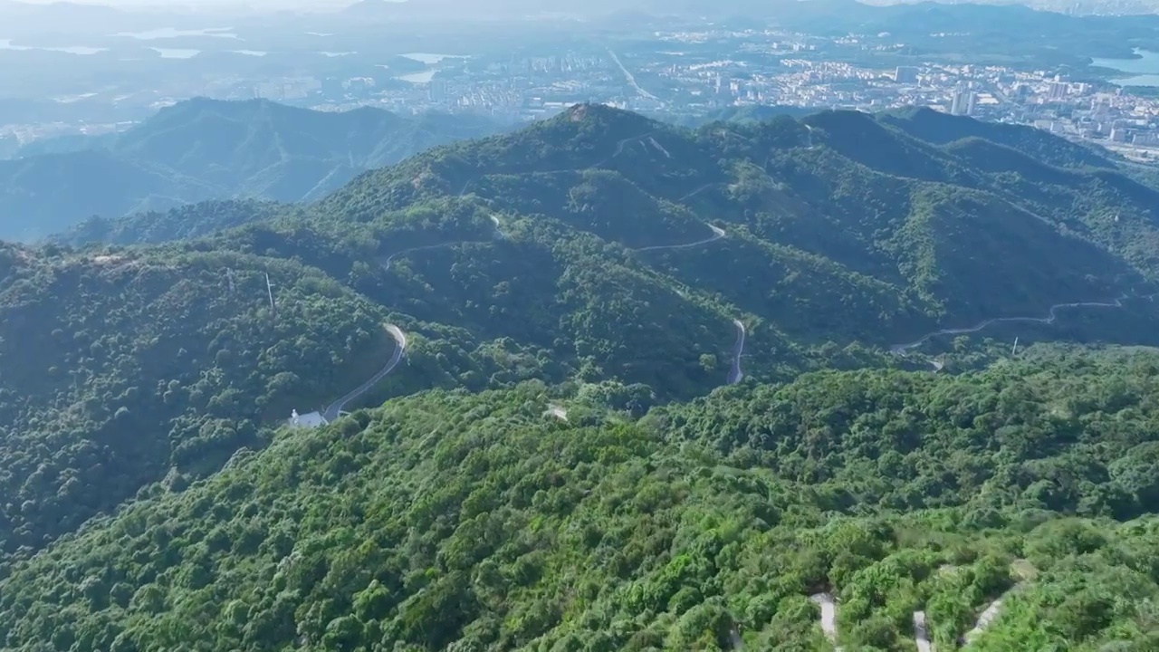 深圳阳台山森林公园爬山栈道视频素材