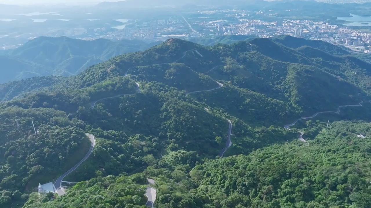 深圳阳台山森林公园爬山栈道视频素材