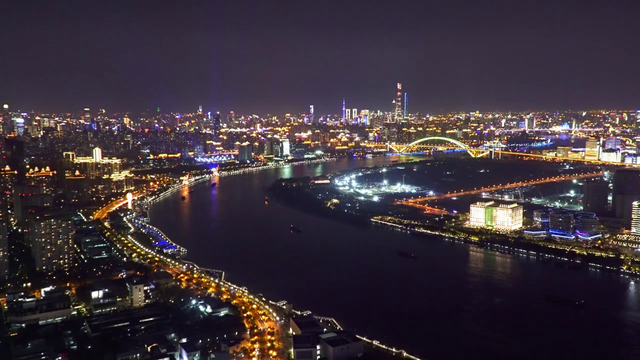 上海 高楼 徐汇滨江 眺望 陆家嘴 夜景 视频 4K视频素材