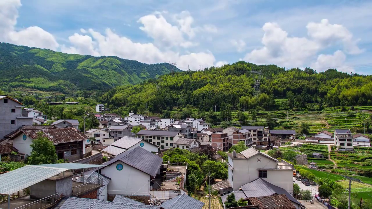 景宁封金山金丘村视频素材