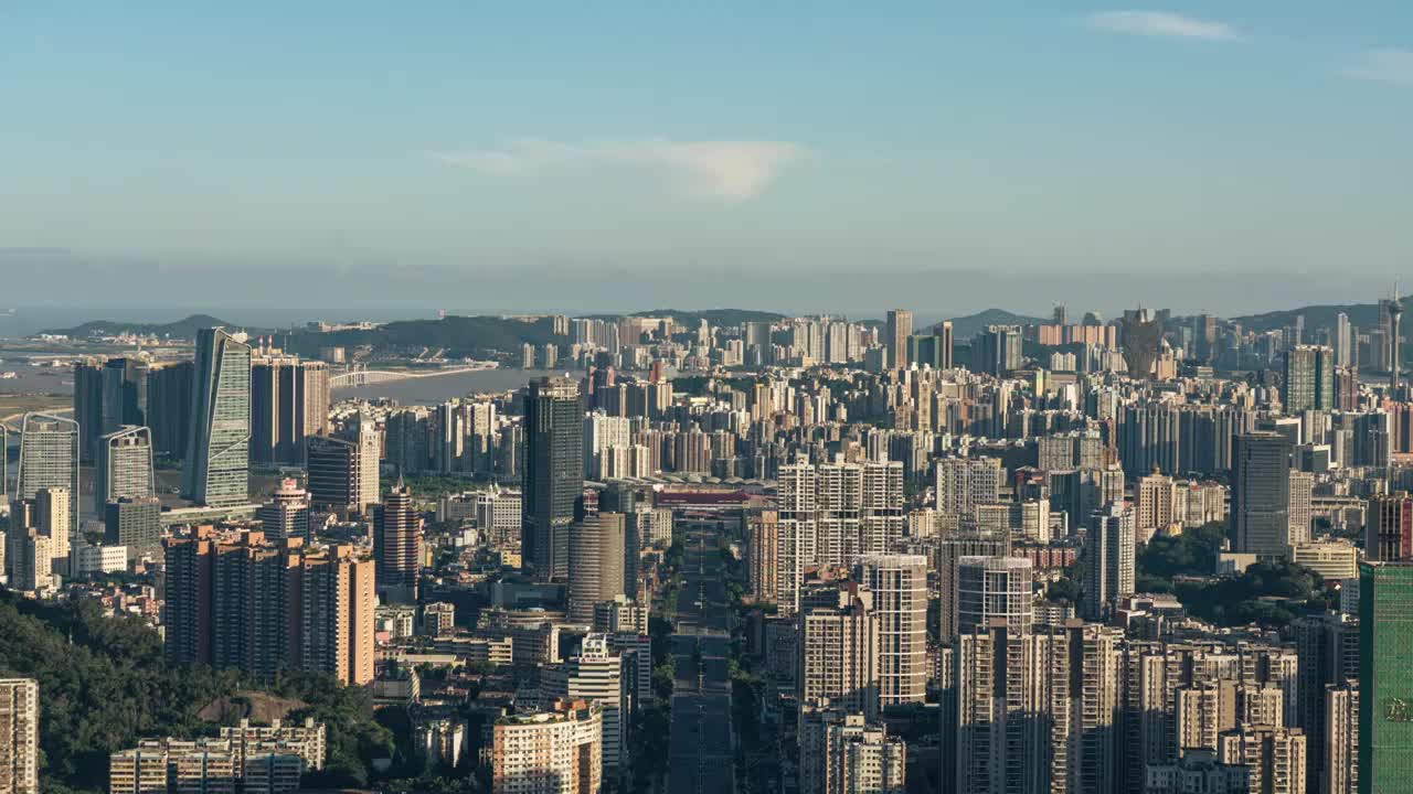 珠海板障山拱北口岸夜景延时视频素材