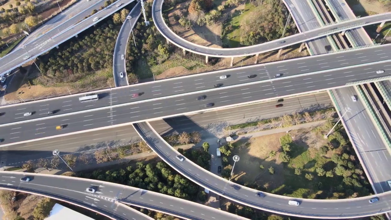 高架交通车流视频素材