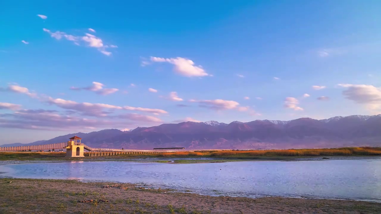 新疆天山高家湖风光视频素材