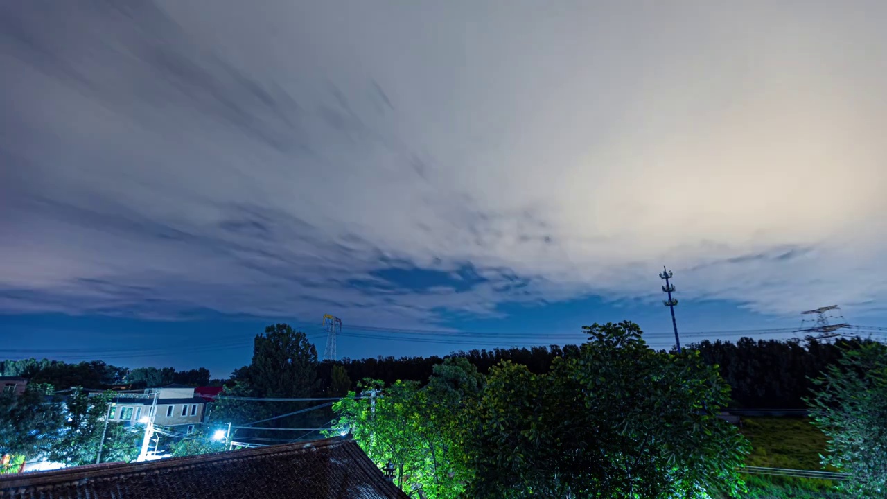 北京昌平酸枣岭村夜空延时视频素材