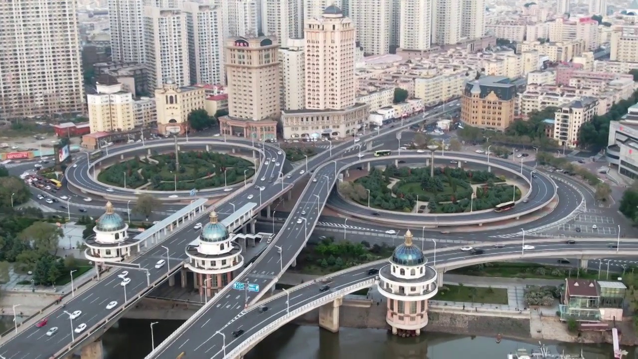 松花江公路大桥 阴天视频素材