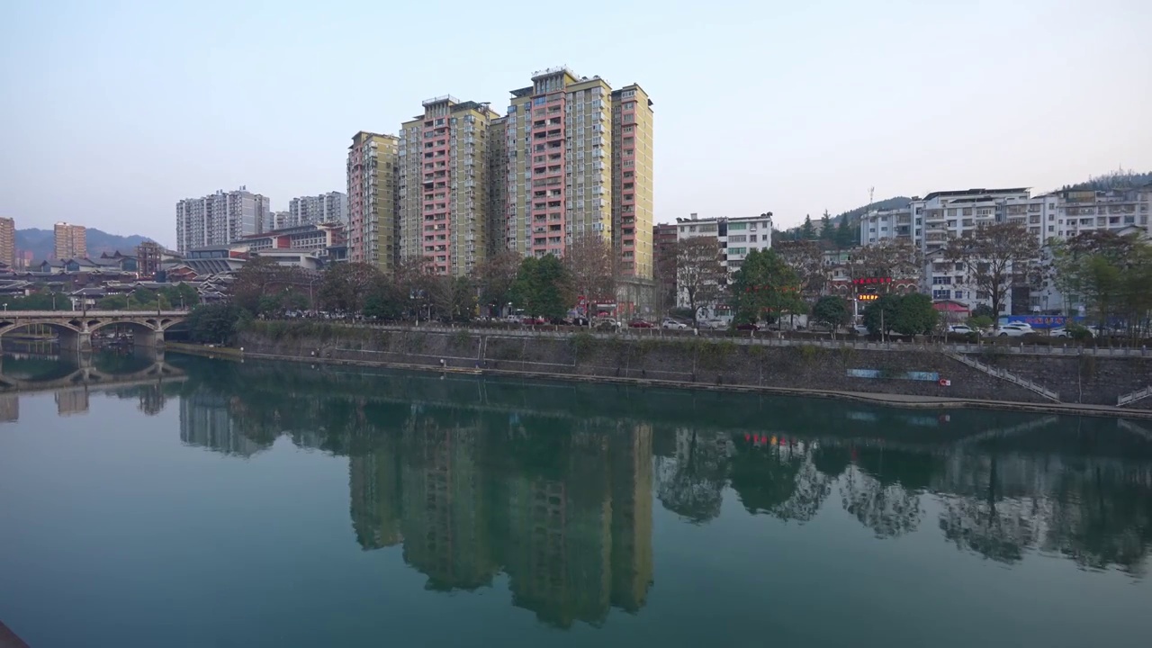 湖北宣恩县城仙山贡水景区风光视频素材