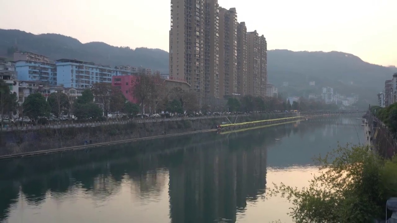 湖北宣恩县城仙山贡水景区风光视频素材