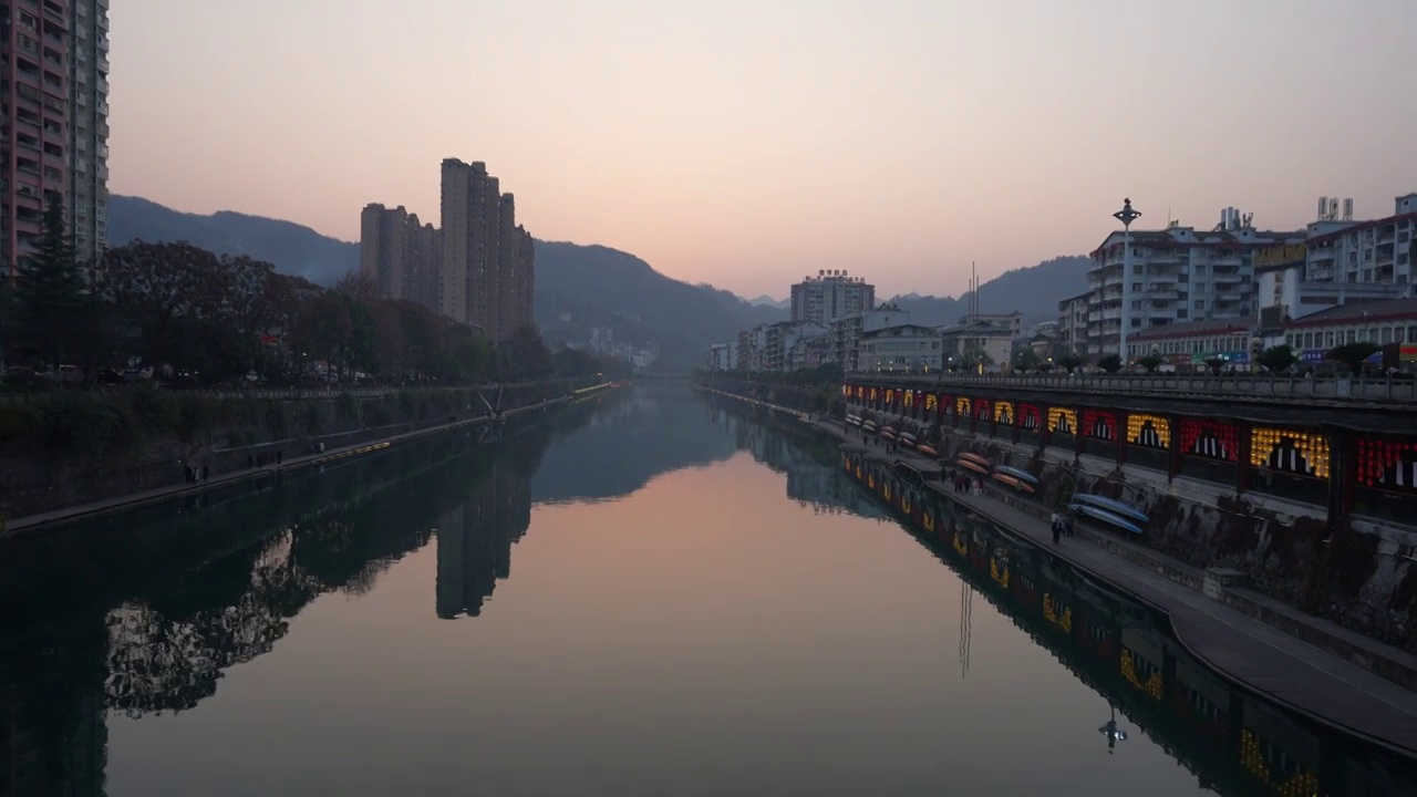 湖北宣恩县城仙山贡水景区风光视频素材