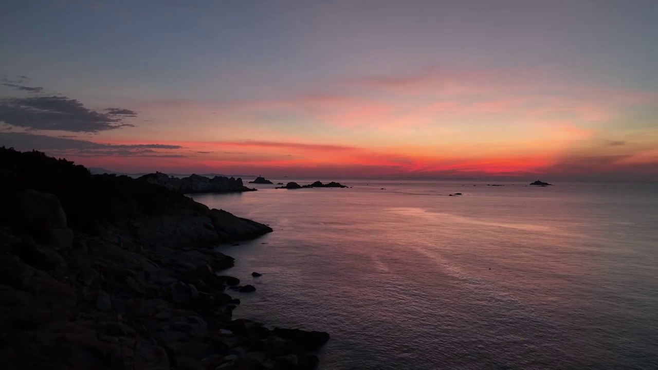 福建湄洲岛海边日出视频素材