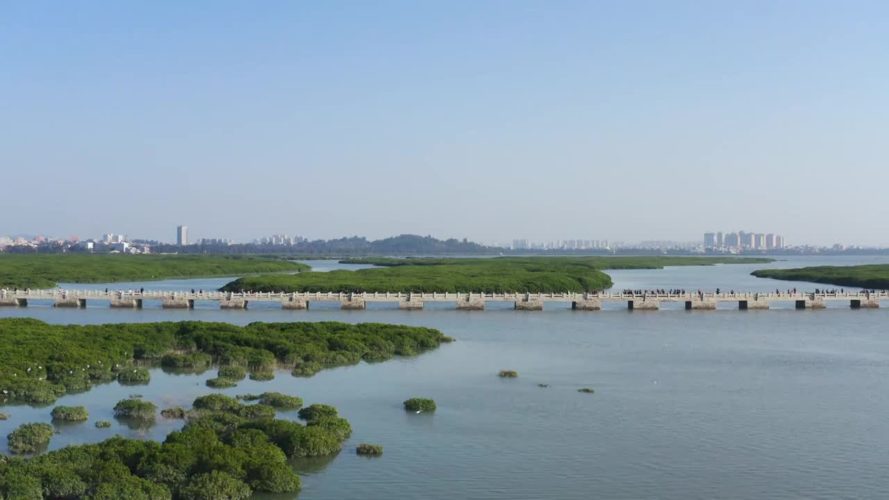 福建泉州洛阳桥风光视频素材