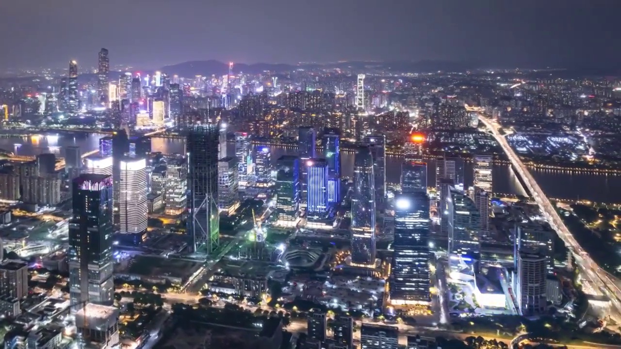 广州琶洲夜景视频素材