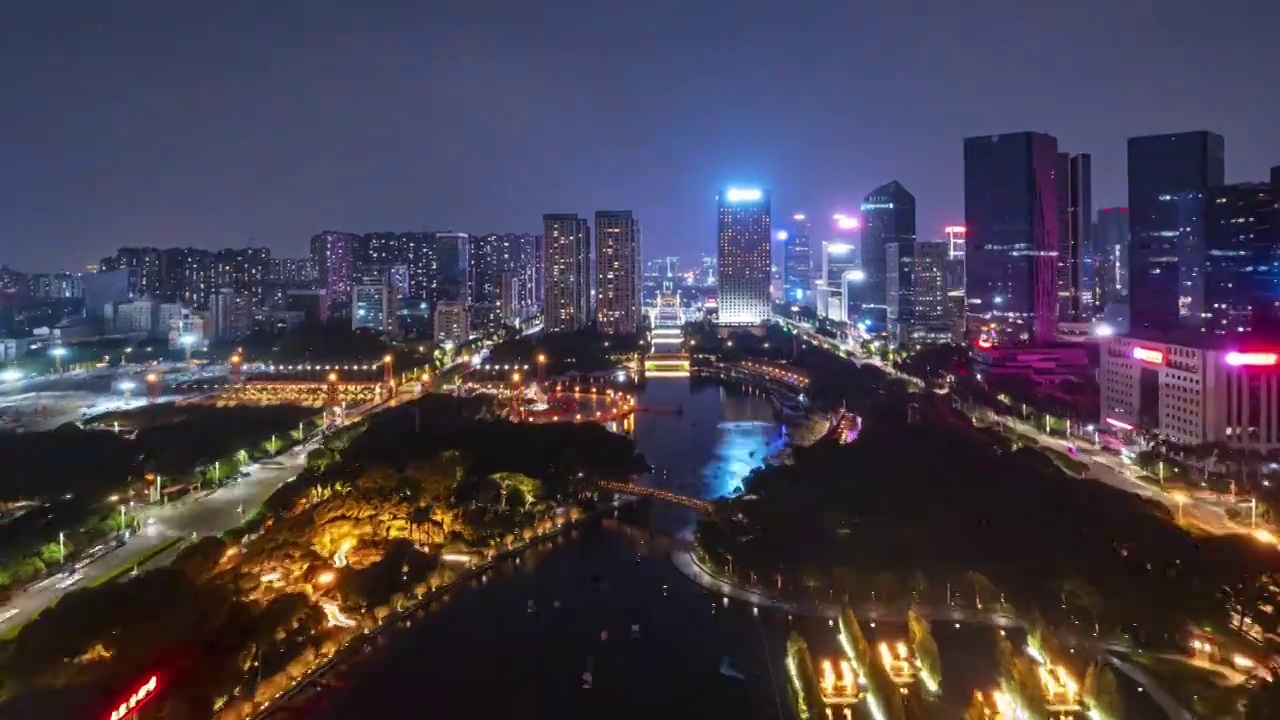 佛山千灯湖夜景视频素材