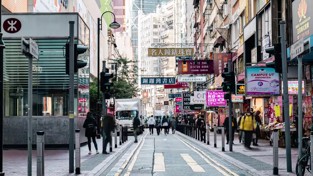 香港风光夜景延时视频素材