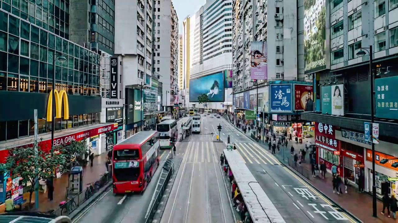 香港风光夜景延时视频素材