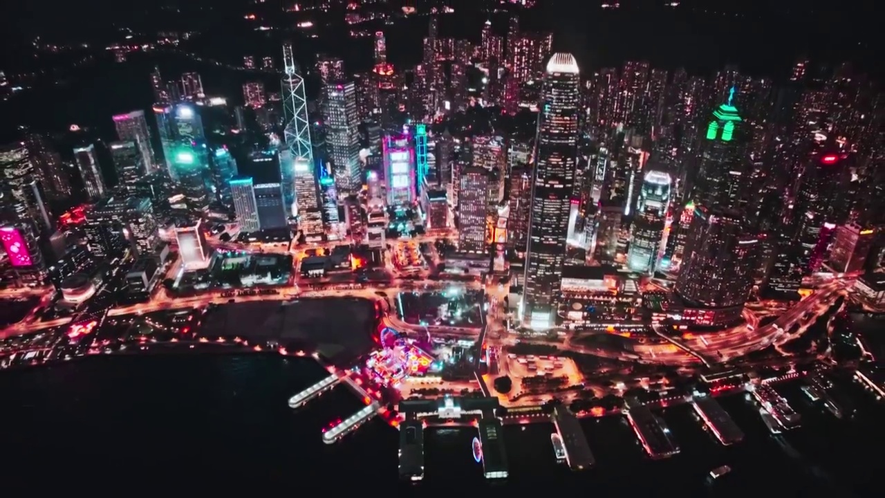 香港风光夜景延时视频素材