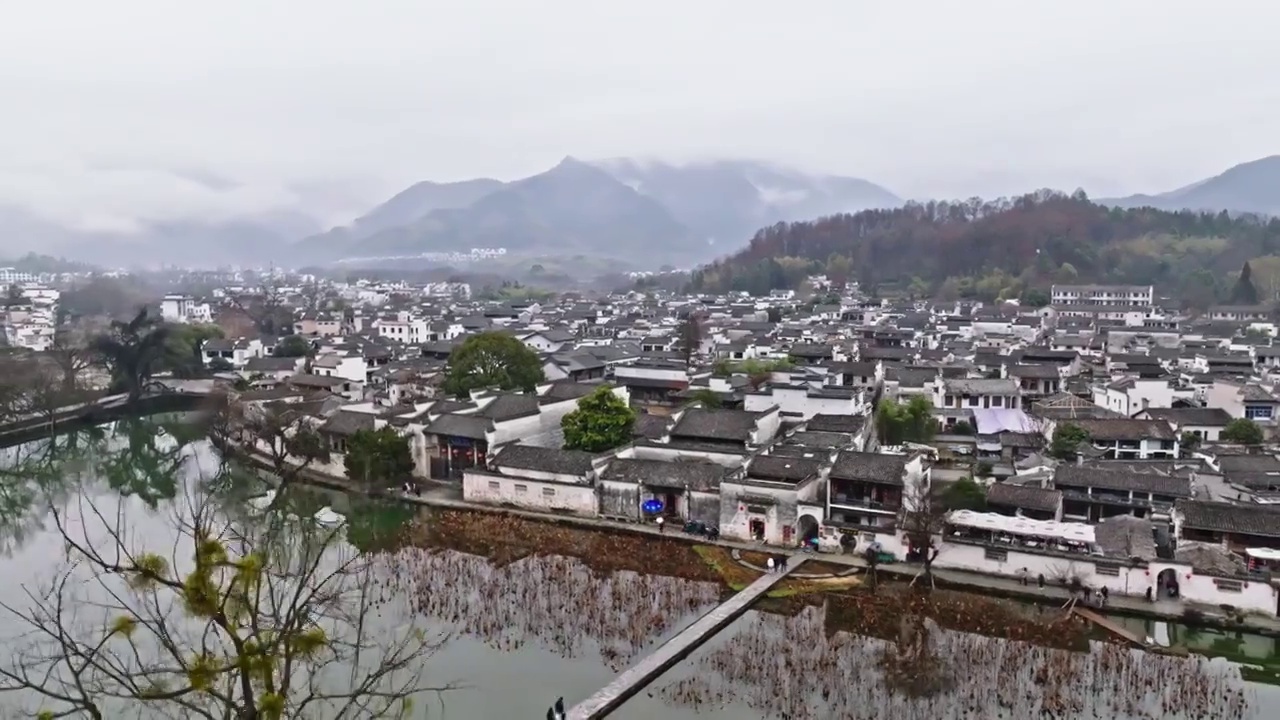 宏村 黄山 徽州 徽派建筑 古村落 古民居视频下载