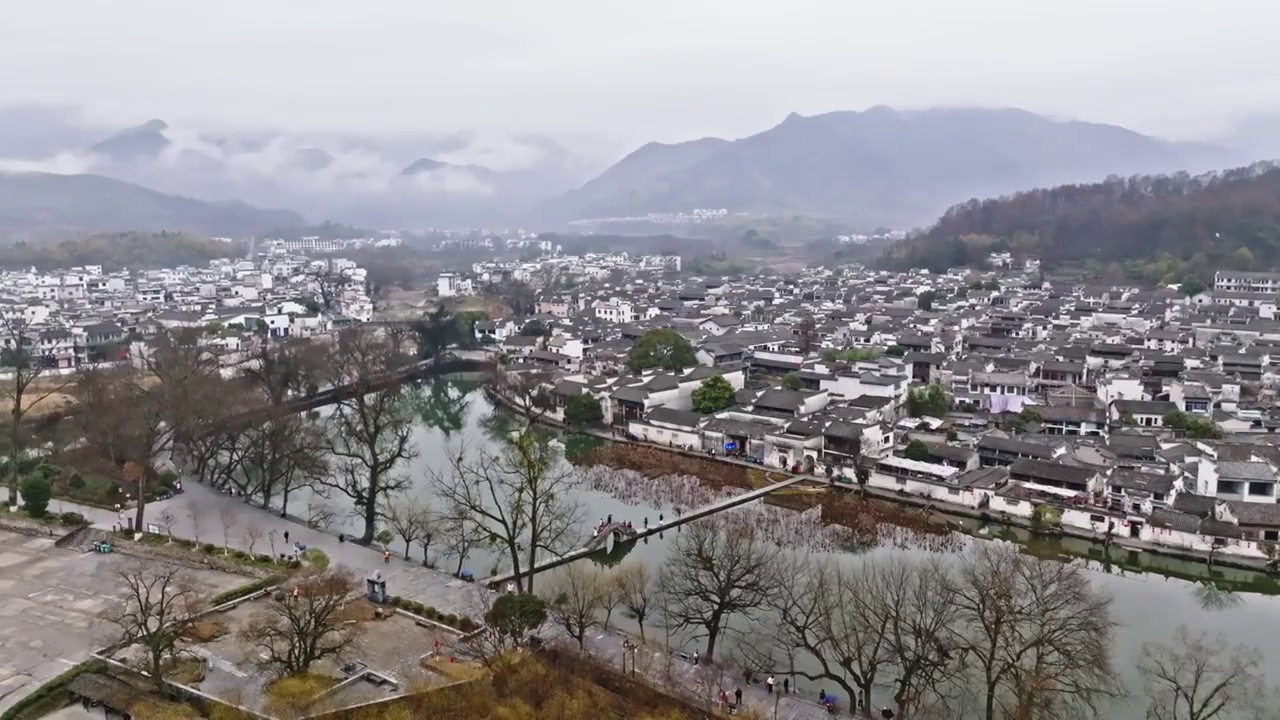 宏村 黄山 徽州 徽派建筑 古村落 古民居视频素材