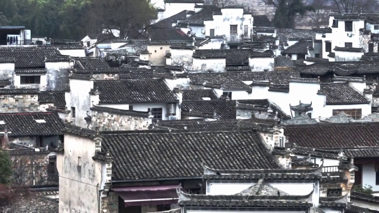 宏村 黄山 徽州 徽派建筑 古村落 古民居视频素材