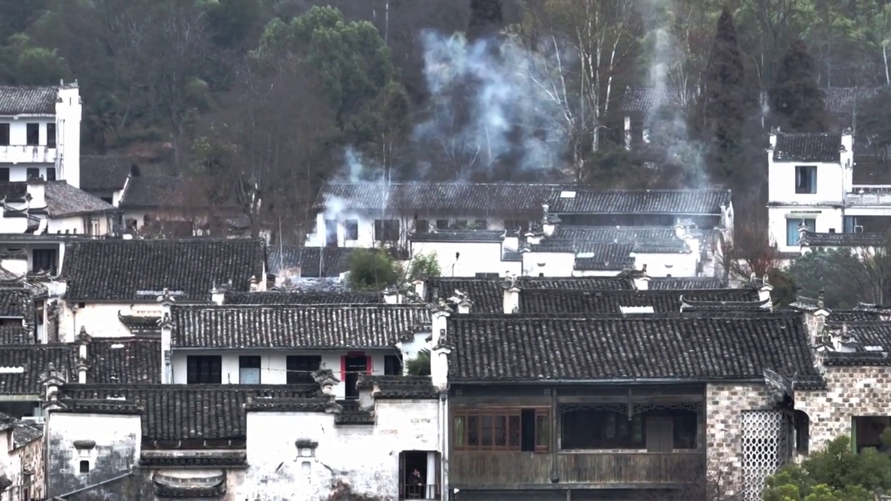 宏村 黄山 徽州 徽派建筑 古村落 古民居视频下载