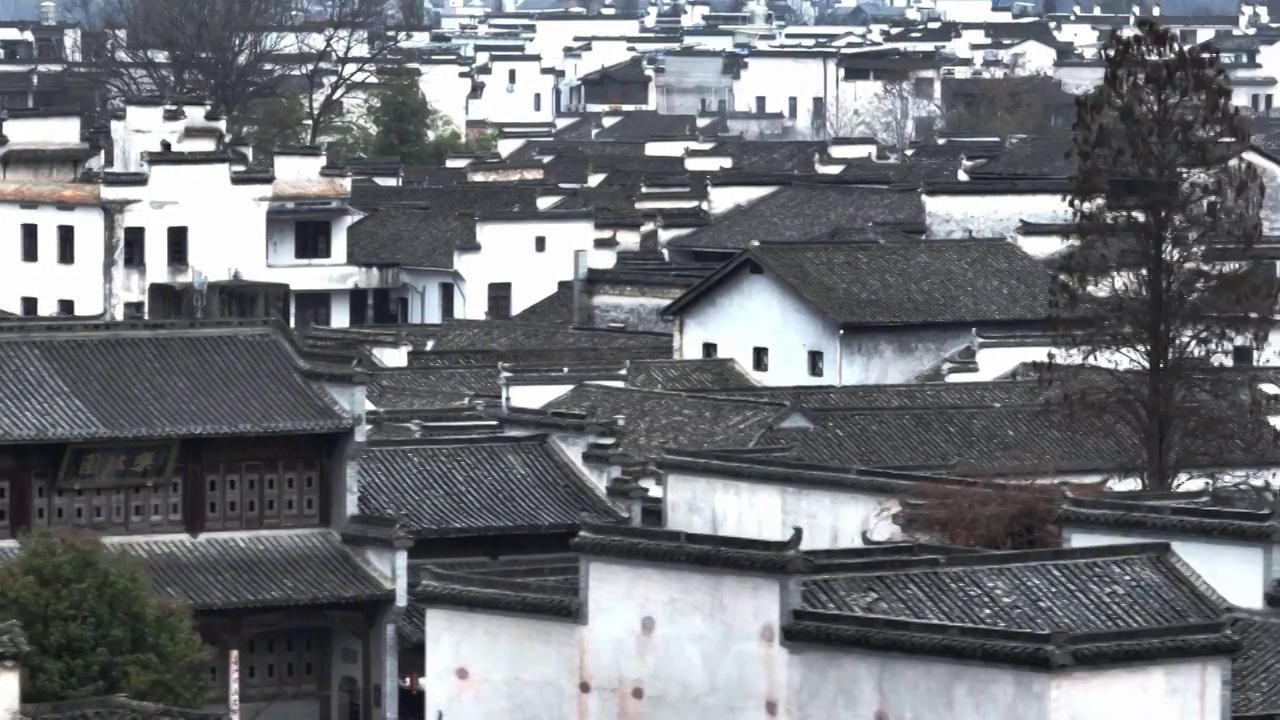 宏村 黄山 徽州 徽派建筑 古村落 古民居视频素材