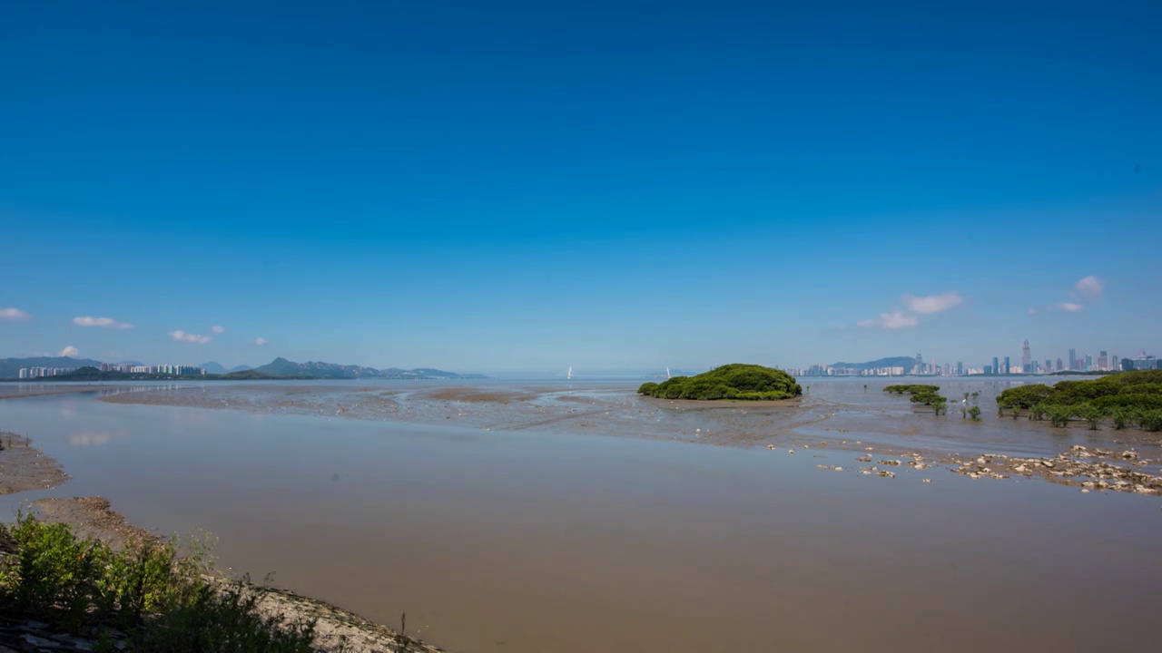 海水涨潮延时视频素材