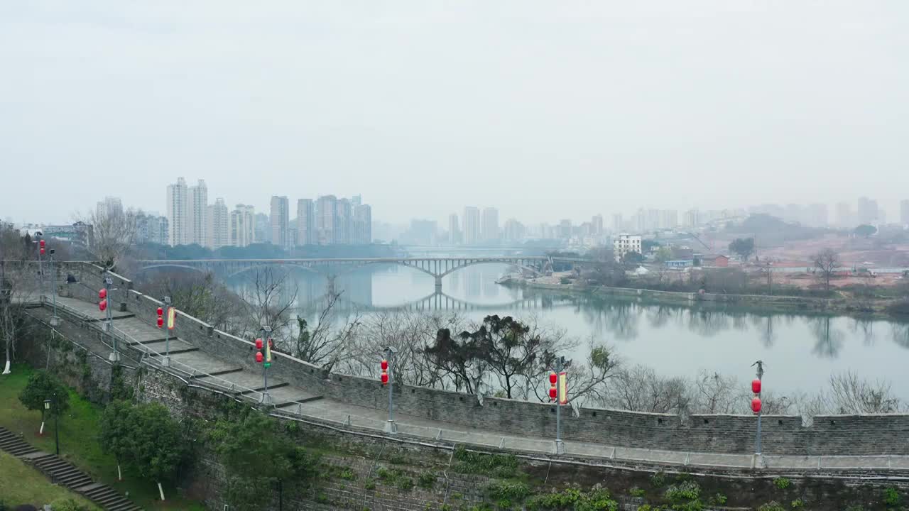 江西赣州宋代古城墙视频素材