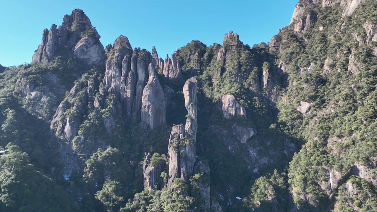 航拍江西旅游三清山自然风光视频素材