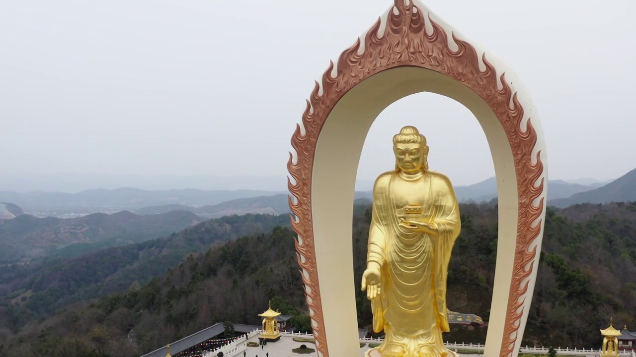 江西庐山东林寺东林大佛视频素材