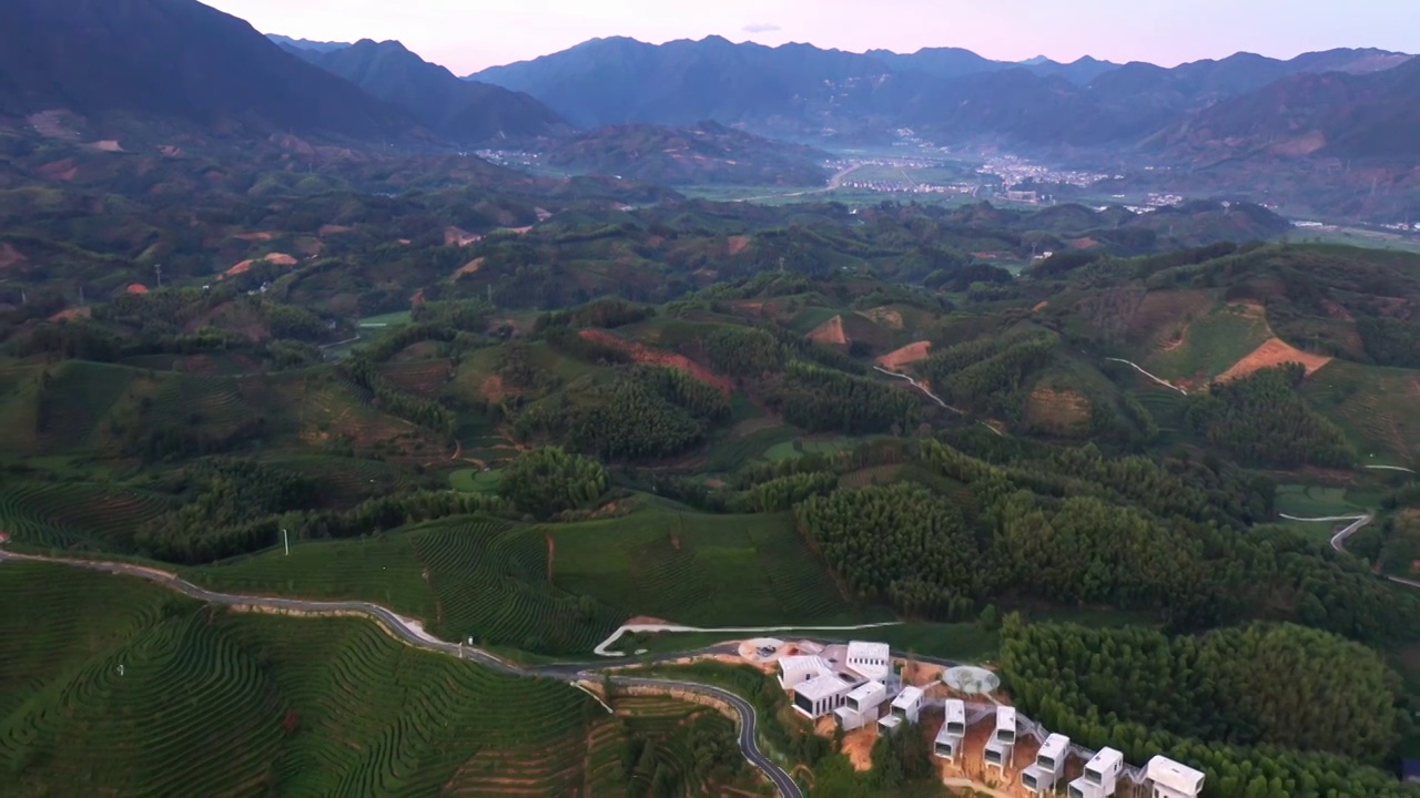 浙江丽水遂昌大柘万亩茶园视频素材