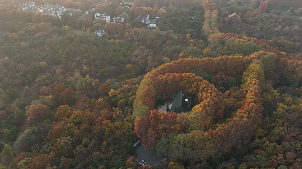 航拍南京美龄宫建筑外景视频素材