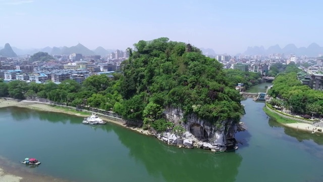 桂林城市象征象鼻山视频素材