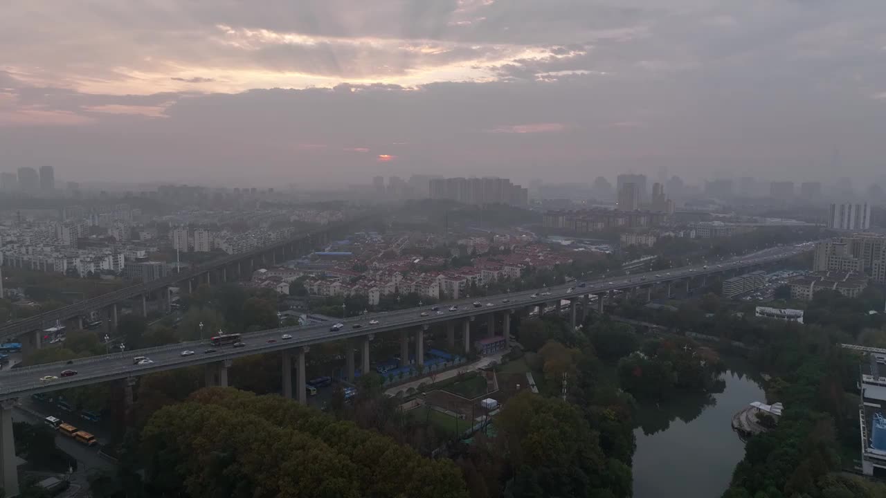 南京长江大桥景观视频素材