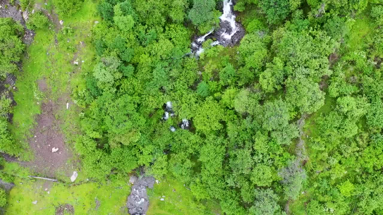 黑水县深山瀑布（二）视频素材