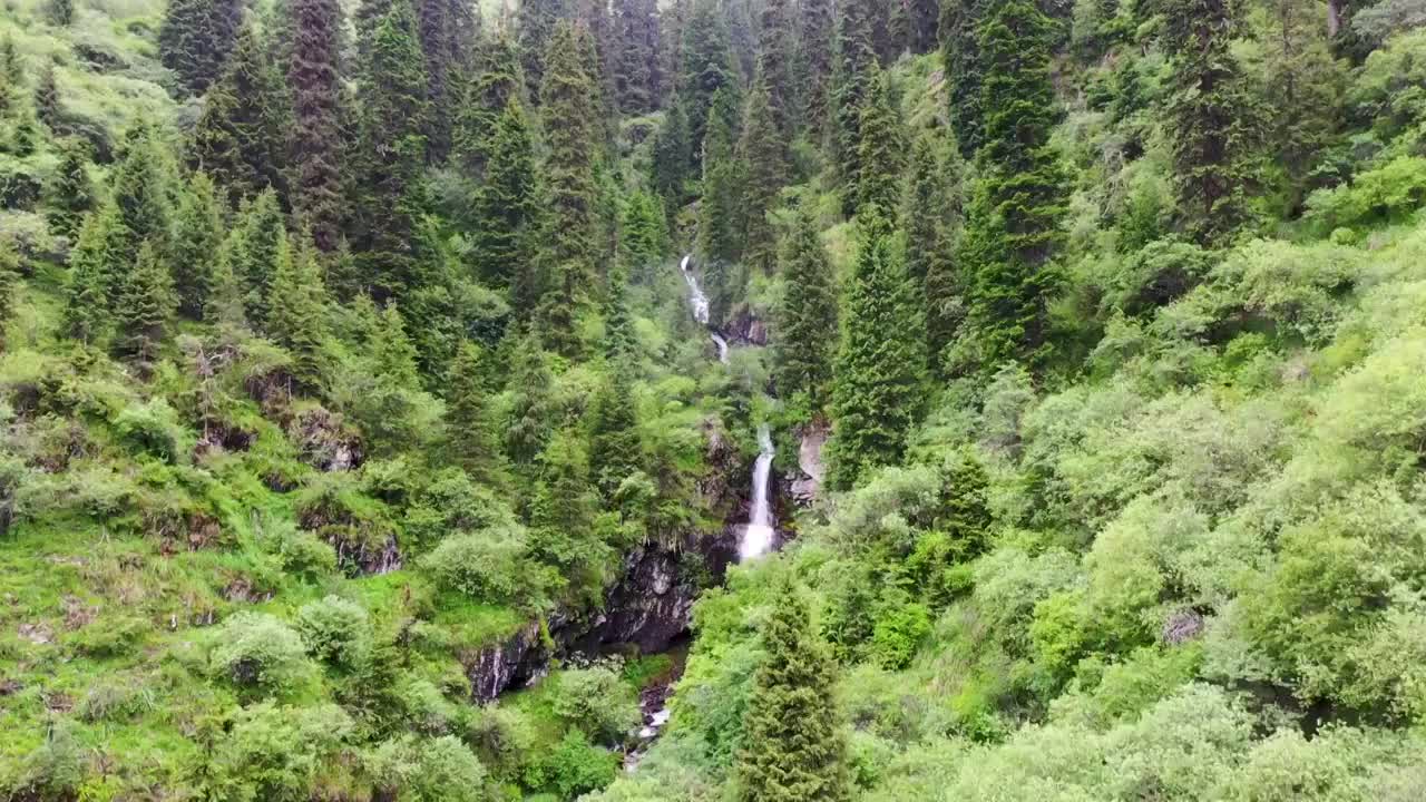 黑水县深山瀑布（三）视频素材