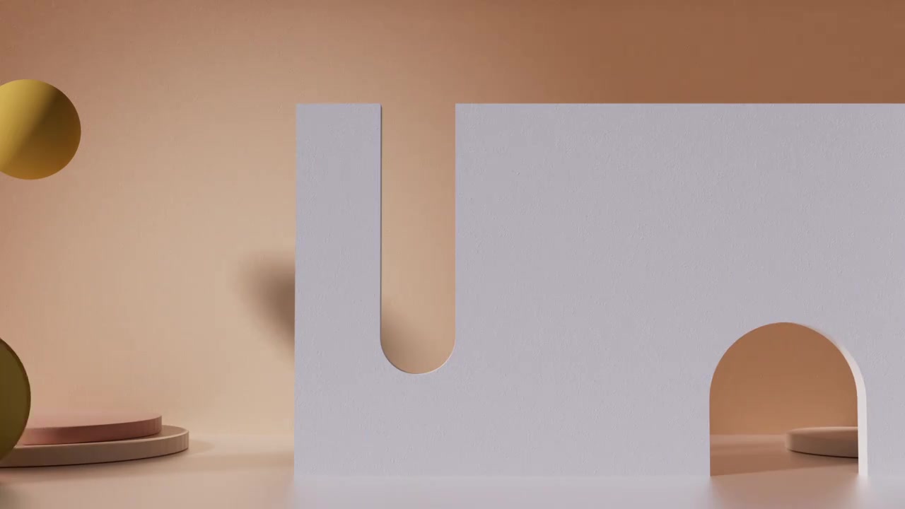 iDSTORE-三维渲染超现实主义电商产品展示背景数字场景视频素材画面1
