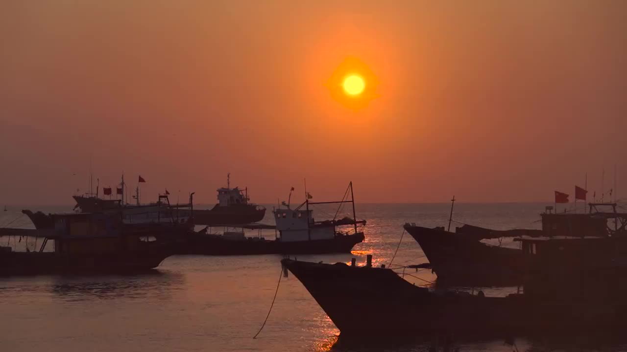 广东湛江硇洲岛夕阳延时视频下载