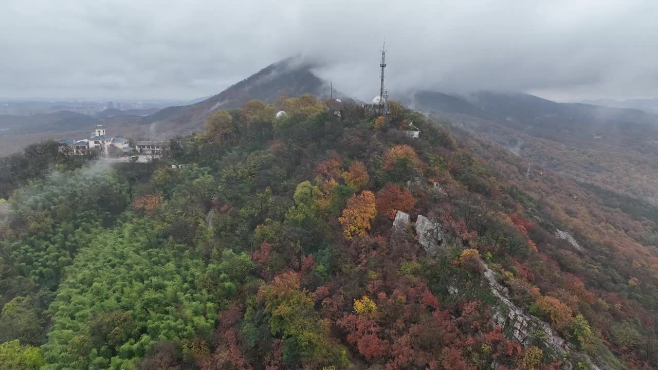 航拍南京紫金山天文台视频素材