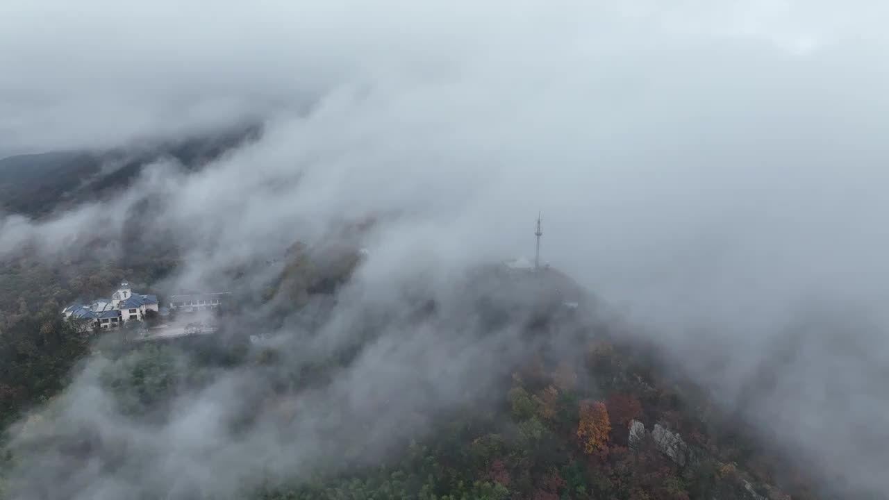 航拍南京紫金山天文台视频素材