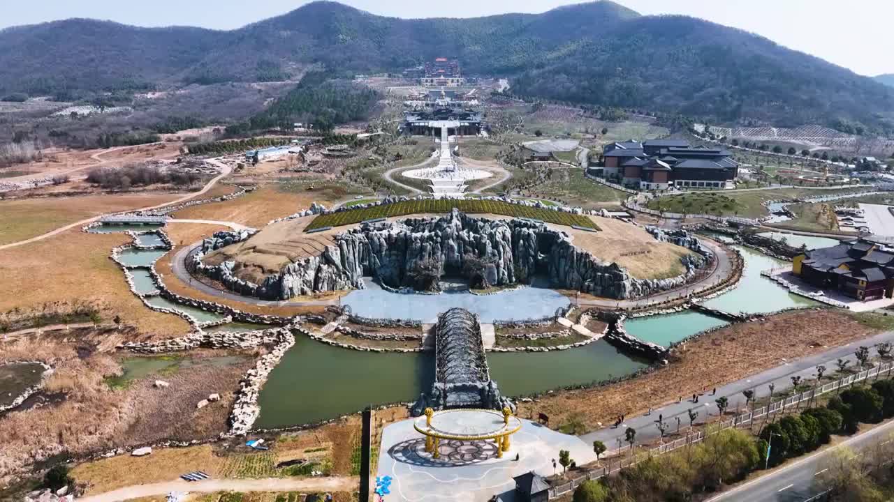 东庐山观音寺纵览，江苏南京溧水视频素材